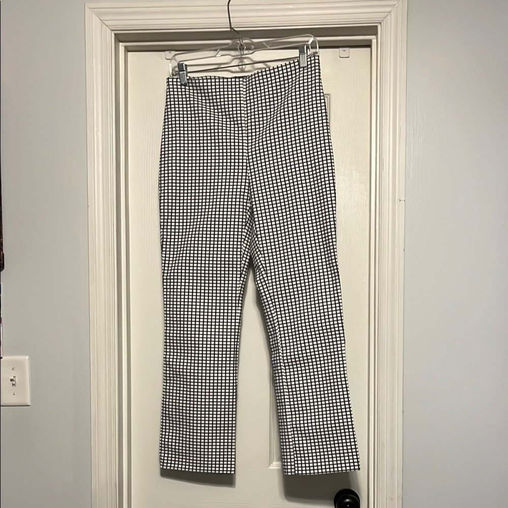 Rachel Zoe Black and White Checkerboard Dress Pants